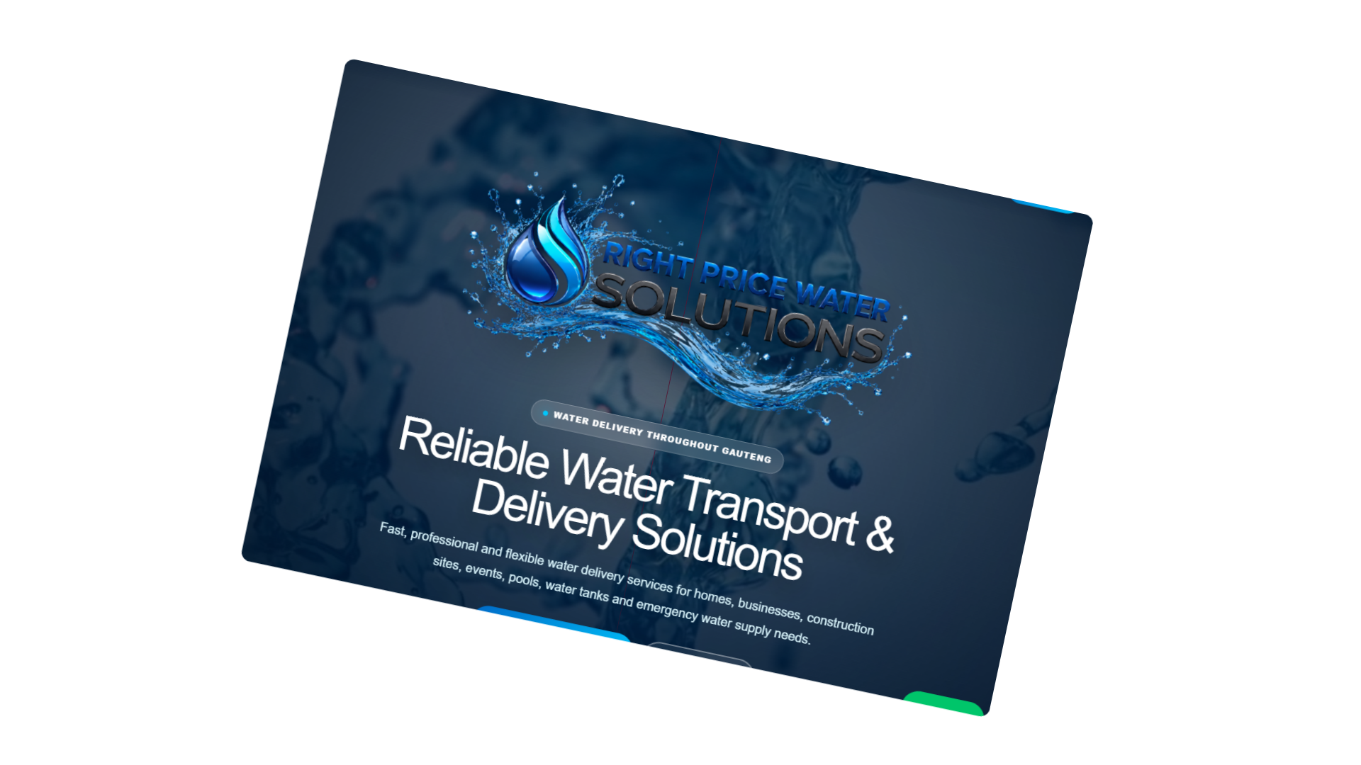 Creative website preview for online business